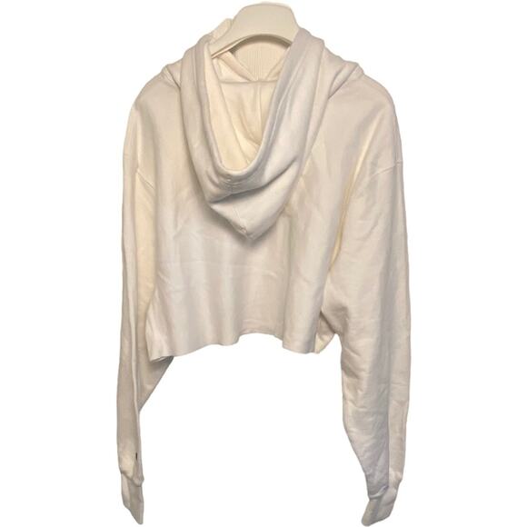 Champion Womens Size Large Reverse Weave Cropped Sweatshirt L solid white EUC - Picture 4 of 7